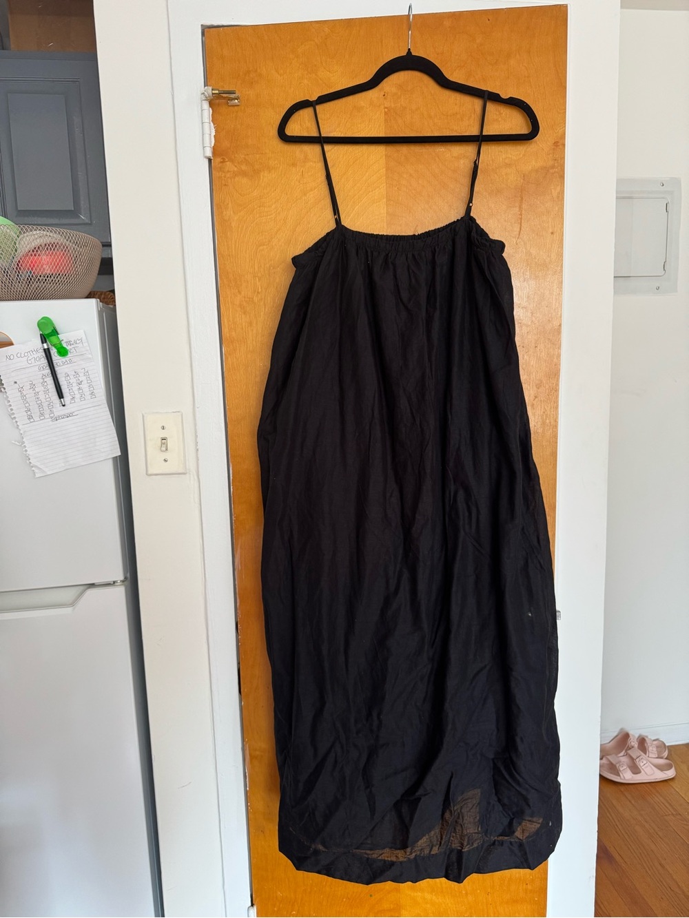 H&M Black Spaghetti-Strap Maxi Dress